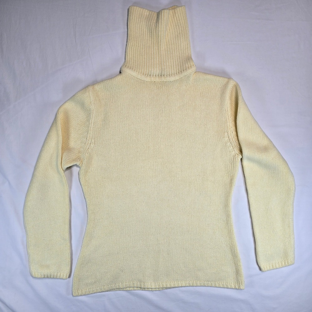 Carolyn Taylor For By Design‎ Cream Turtleneck Knit Sweater Womens Large